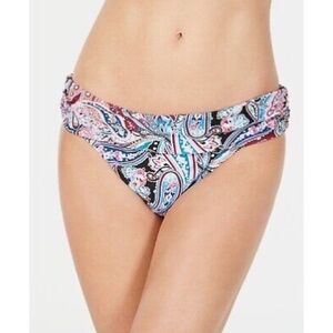 NWT- La Blanca Swirling Around Printed Bikini Bottoms Size 14